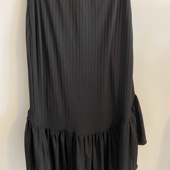 Vintage Jean Airoldi Stripe High Low Ruffl Skirt M - Picture 3 of 4